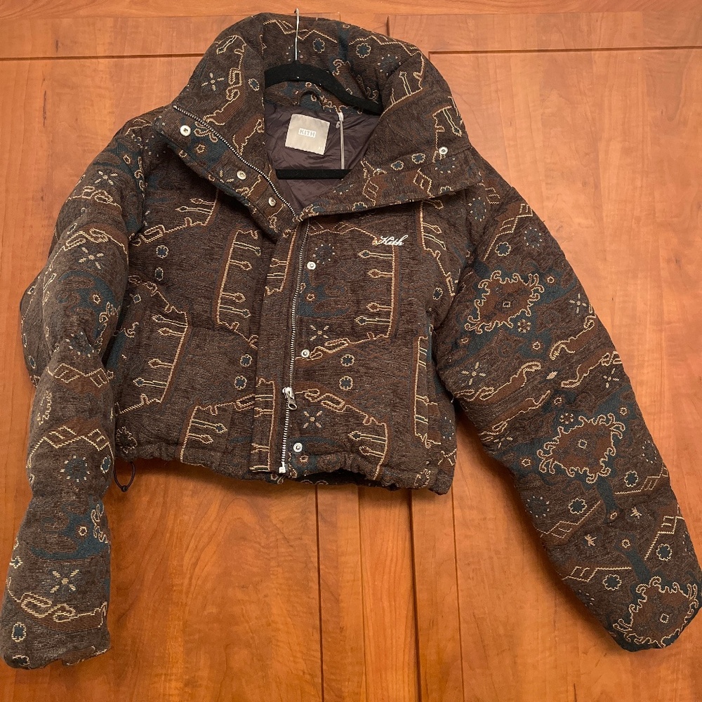 KITH shae jacquard cropped puffer